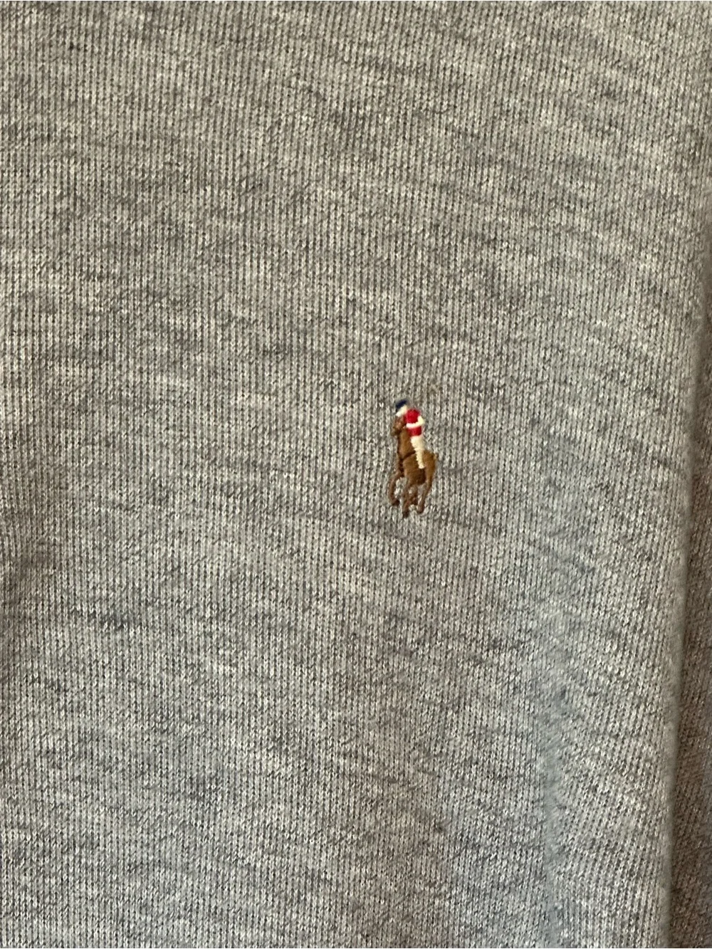 Polo Ralph Lauren Estate-Rib Quarter-Zip Pullover Gray Golf Size XL